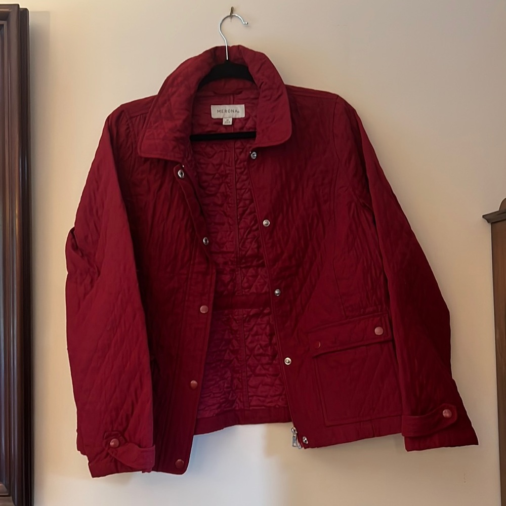 Merona Red Quilted Jacket